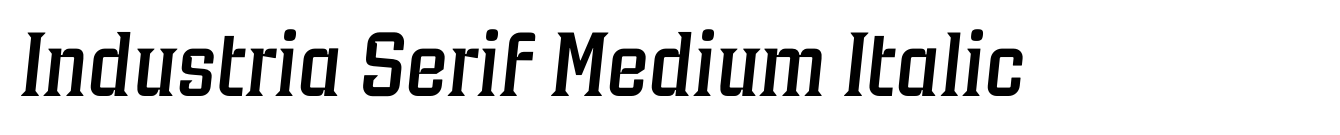 Industria Serif Medium Italic
